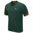 thumbnail image 2 of Men's Colosseum Green Miami Hurricanes Big & Tall Santry Polo, 2 of 3