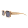 thumbnail image 3 of Mod Rounded Rectangular Stylish Minimal Retro Sunglasses Khaki - Black, 3 of 4