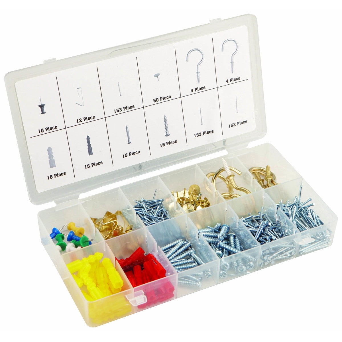 600PC Picture Frame Hanging Hardware Hook Assortment Kit