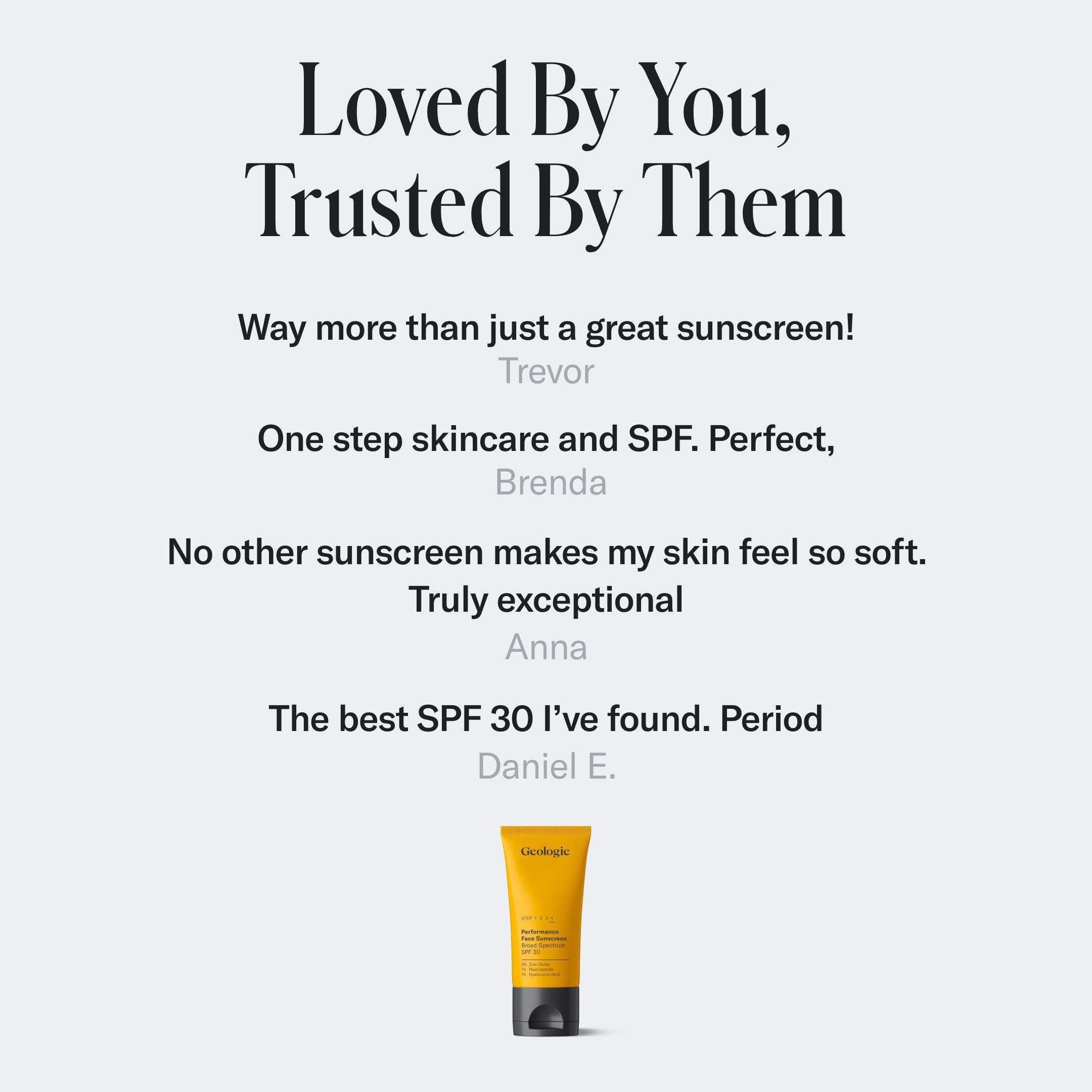 Geologie Broad-Spectrum Face Sunscreen SPF30 Moisturizer | Invisible, Ultra Light, Reef-Safe Daily Face Suncreen with Hyaluronic Acid and Niacinamide | 75ML | 100 Day Supply