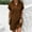 Brown, variant on 2025 Casual Summer T Shirt Dress for Women Solid Color Short Sleeve V Neck Mini Shift Dresses with Pockets