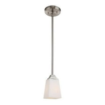 Woodbridge Lighting Berkley 1 Light Steel/Glass Mini Pendant in Satin Nickel