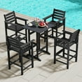 thumbnail image 2 of Gymax Patio Bar Stools Set of 4 Tall Adirondack Chair w/ Backrest Armrests & Footrests Black, 2 of 9