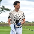 thumbnail image 2 of Kdxio Spiders On The Web 1 Print Men's Short Sleeve Polo Shirt,Midweight Men's Shirt, 2 of 5