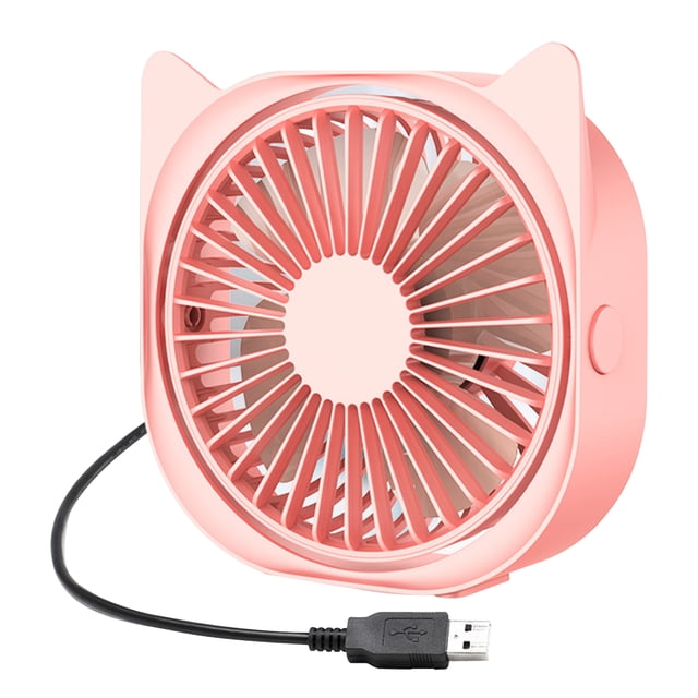 Yeacher Mini Desk Fan Quiet 3 Speed Portable Fan Personal Desk 360 Degree Rotation Fan