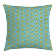 thumbnail image 1 of Yellow Submarine Throw Pillow Cushion Cover, Aqua Pattern with Little Fish Fun Nautical Porthole Periscope Ocean Theme, Decorative Square Accent Pillow Case, 24 X 24 Inches, Aqua Yellow, by Ambesonne, 1 of 2