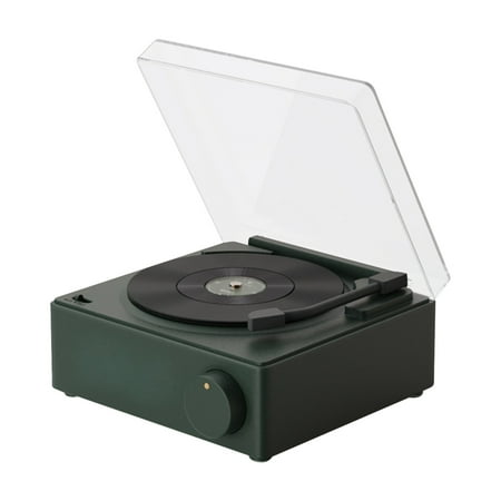 New Vintage Vinyl Bluetooth Audio And Alarm Clock Vintage Phonograph Bluetooth Speaker Black Glue Wireless Charging Card Bluetooth Audio Phonograph Gift