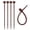 Brown, variant on 5 Pieces Sturdy Silicone Cable Ties Set Easy to Use Rubber Twist Ties Accessory for Wire Management in Multiple Color