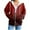 Burgundy, variant on Wyobmus Womens Full Zipper Hoodies Casual Drawstring Hooded Sweatshirt Oversized Gradient Color Cardigan Jacket Gray