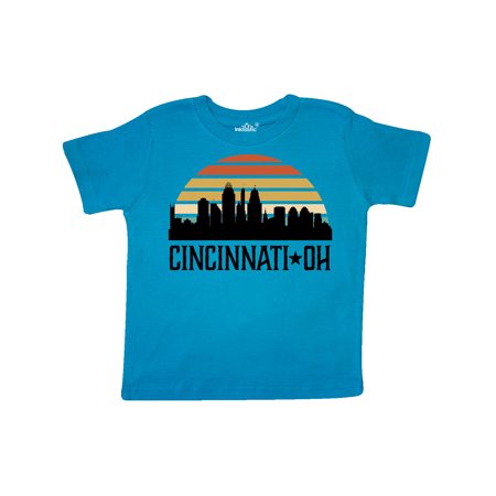

Inktastic Cincinnati Ohio Skyline Retro Gift Toddler Boy or Toddler Girl T-Shirt