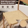 thumbnail image 6 of Gymax 4PCS Patio Barstools Outdoor Bar Height Chairs w/ Rattan Seat & Metal Backrest, 6 of 8