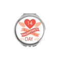 thumbnail image 1 of Red Valentine's Day Be Mine Hand Compact Mirror Round Portable Pocket Glass, 1 of 3