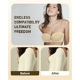 thumbnail image 4 of Nimiah Backless Strapless Bra, Adhesive Bra Push Up Sticky Bra for Women with Invisible Wings & Straps, 4 of 7