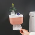 thumbnail image 4 of Waterproof Toilet Paper Holder Wall Mounted Bathroom Tissue Roll Dispenser No Drilling Self Adhesive Shelf for Washroom Toilet Accessories Storage Organizer, 4 of 5