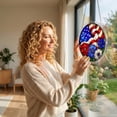 thumbnail image 6 of American Pride Acrylic Jigsaw Puzzle Suncatcher, Patriotic Flag Stained Glass Style Window Hanging, 4th of July Home Decor Gift for Family and Friends, 6 of 8