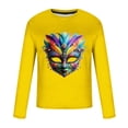 thumbnail image 4 of Blusas y camisas de manga larga con cuello redondo para hombre Blusa de manga larga con cuello redondo y estampado de carnaval para hombre Blusa de poliéster para hombre, 4 of 4