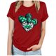 thumbnail image 1 of Camisetas de Manga Corta para las Mujeres de Moda Imprimir Cuello Redondo Camiseta, Mezcla de Poliéster Ligero para Primavera Verano Otoño, 1 of 8