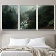 thumbnail image 2 of IDEA4WALL Framed Canvas Print Wall Art Set of 3 Woodland Nursery Decor Forest Rivers Artwork Nature Plants Photography Modern Art Closeup for Entryway, Bedroom, Office - 16"x24"x3 White, 2 of 5