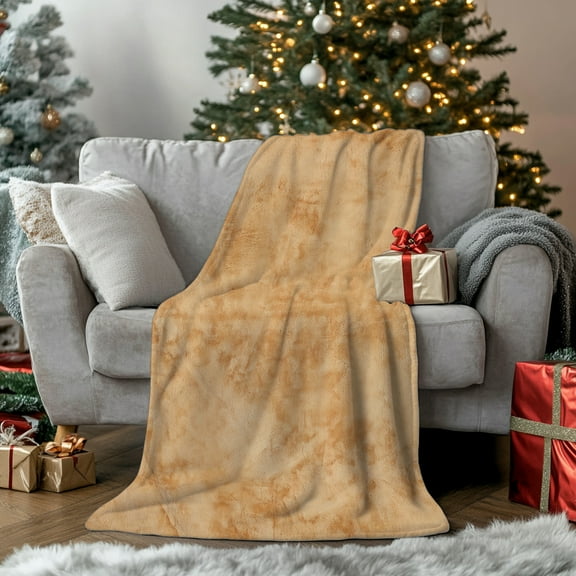 DecorX Snug Throw Blanket - Ultra-Cozy Brushed Polyester - Pumpkin Orange - Ideal for Fall & Christmas Home Decor
