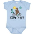 thumbnail image 3 of Inktastic 1st Birthday Bear on Bicycle 1 Year Old Boys or Girls Baby Bodysuit, 3 of 5