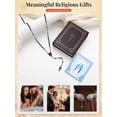 thumbnail image 5 of FaithHeart Virgin Mary Rosary Necklace for Women Black Stainless Steel Dainty Holy Blessed Bead Catholic Christian Church Jesus Cross Necklace with Pray Card Easter Jewelry Gift for Mother, 5 of 9