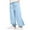 Blue, variant on Lenpel Children's Summer Pants Toddler Boys Girls Summer Casual Elastic Waist Side Mesh Lantern Loose Trousers Baggy Joggers with Pockets