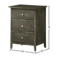 thumbnail image 2 of Starlight Canyon Home Gray 3 Drawer Nightstand, Ideal for Bedroom Storage, 2 of 9