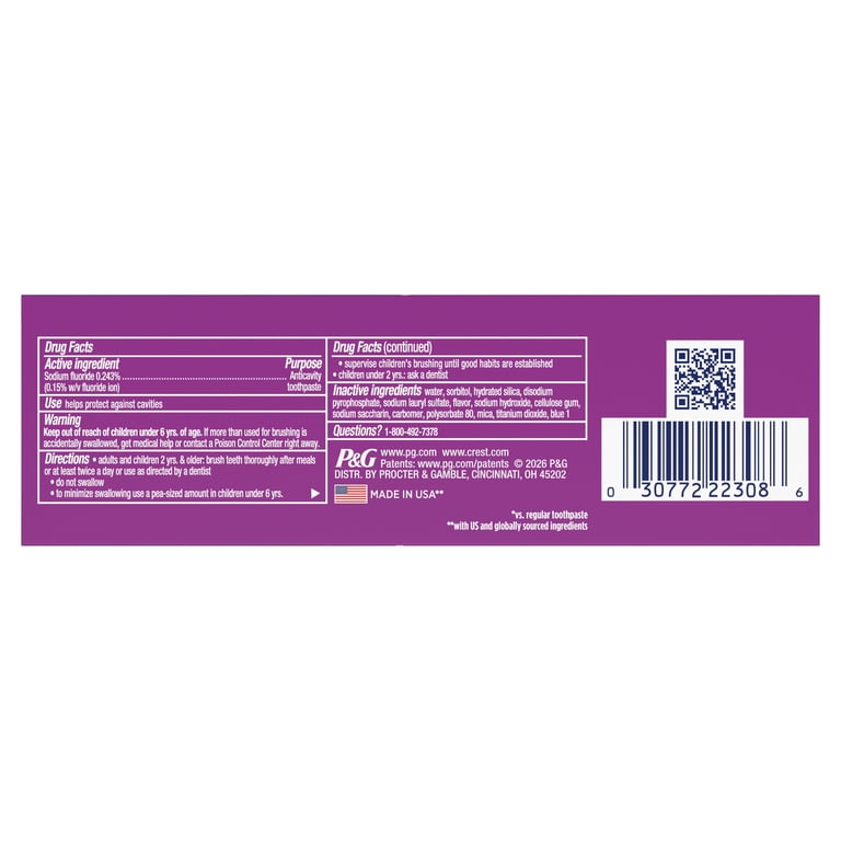 Crest Toothpaste, Sparkle Mint Toothpaste, 2.4 oz - Walmart.com