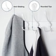 thumbnail image 3 of Coat Rack Wall Mount, Heavy Duty Coat Rack with 5 Tri Wall Hooks, Stainless Steel Coat Hooks for Hanging Coats, Jacket, Hanger, Hat, Bag, Towel, Purse (White, 4Packs), 3 of 6