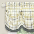 thumbnail image 3 of Achim Tattersall Tuck Valance with Buttons - 58x14 - Grey, 3 of 3