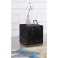 thumbnail image 2 of Best Master Furniture Zhuri Square Faux Marble End Table in Black/Gold, 2 of 3