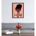 thumbnail image 7 of Kate and Laurel Sylvie Fashion Girl 3 Framed Canvas Wall Art by Kendra Dandy of Bouffants and Broken Hearts, 18x24 Brown, Decorative Chic Feminine Art for Wall, 7 of 7