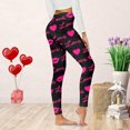 thumbnail image 3 of YUEHUA Valentine's Day Leggings for Women with Pockets Lightweight Cute Valentine's Day Letter Printed Warm Spring Yoga Workout Thick Pants Valentine's Day Gifts, 3 of 5