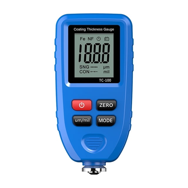 TC100 Blue Thickness Gauge For Car Measuring Instruments FE/NFE Car Paint Tester 0-1300m Paintwork Thickness Gauge For Cars ,Automatic Calibration