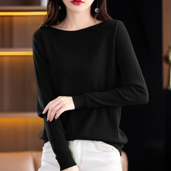 Sweater Vest Women Ribbed Knit Sweater Turtleneck Pullover Soft Comfortable Casual Winter Long Sleeve Slim Fit Sweater Shirt for Fall and Winter Season