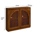 thumbnail image 4 of Tcbosik Modern Storage Cabinet, Buffet Sideboard with 2 Doors, Coffee Bar Cabinet, Accent Cabinet for Entryway, Living Room, Walnut, 4 of 9
