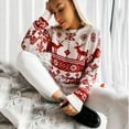 thumbnail image 4 of Suéter de manga larga con estampado de copo de nieve para la familia, jerséis de cuello redondo, Tops de punto, Atuendo para padres e hijos, Tops de invierno, 4 of 4