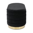 thumbnail image 5 of TOV Furniture Lillian Black Velvet Storage Bench with Gold Base, 5 of 10