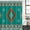 Turquoise, variant on Polyester Fabric Blue Brown Boho Shower Curtain, Country Southwest Tribal Abstract Motifs Waterproof Bathtub Curtain Bathroom Decor Set with Hooks 36 x 78 Inches