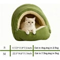 thumbnail image 2 of fqmyyxgs Winter Cave, Warmth Cozy Comfort Plush Pet Cave, Cute Cozy Safe Hideaway Cat Bed with Removable Cushion Non Slip Bottom for Cold Weather Sleep, 2 of 7