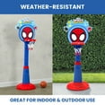 thumbnail image 4 of Marvel Spidey and His Amazing Friends Plastic Basketball Set by Delta Children – Includes Basketball-Hoop, 1 Basketball and Ball Pump, 4 of 13