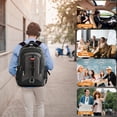thumbnail image 7 of Travel Backpack for Men Women Multifunctional Waterproof Casual Backpacks Lightweight Multi Pocket Daypack Bag,BP8016-Gray, 7 of 7