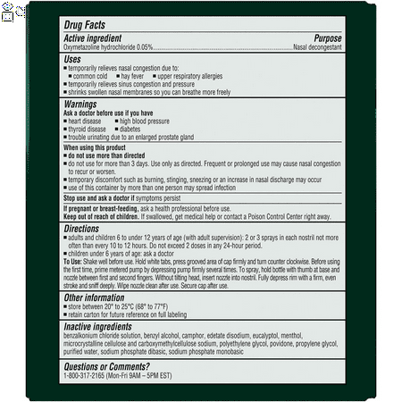 Afrin No Drip Severe Congestion Nasal Spray (20 ml each, 2 pk.)