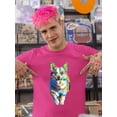 thumbnail image 6 of Colorful Welsh Corgi Sprinting T-Shirt Men -Image by Shutterstock, Male 5X-Large, 6 of 7