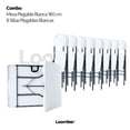 thumbnail image 2 of Combo Mesa Plegable Blanca 1.8 metros Tipo Portafolio + 8 Sillas Plegables Blancas Para Exterior LOOMBER, 2 of 10