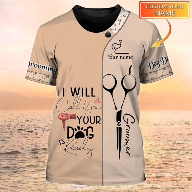 Camiseta de moda de verano para hombre, camisa con nombre impreso en 3D, ropa informal Unisex, uniforme de aseo, DW147Adult size S Gao Jinjia LED