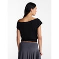 thumbnail image 3 of No Boundaries Asymmetrical Top with Banded Bottom, Women's XXS-XXL, 3 of 5
