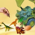 thumbnail image 4 of Dinosaur Toy Car Large Engineering Vehicle Model Pull Back Vehicle Toy Transport Vehicle Toy Dinosaur Transport Car Carrier Truck with Dinosaur Toys Early Educational Dinosaur Toy Car Chi, 4 of 5
