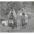 thumbnail image 2 of Francesco Paolo Michetti 13x12 Gold Ornate Wood Frame and Double Matted Museum Art Print Titled - Abruzzo (1921), 2 of 4