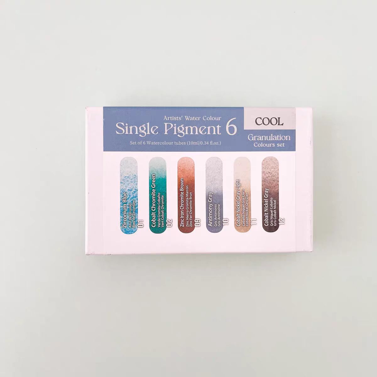 Kusakabe artist watercolor single pigment Granulation&Staining 6 tube 10ml set COOL series(japan import)